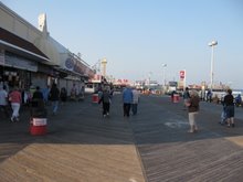the view down the Seaside Heights' boardwalk midway